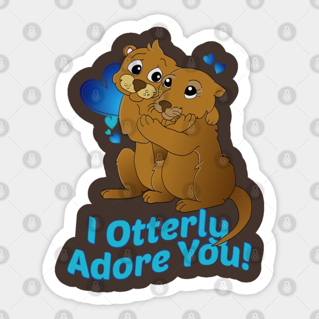 I otterly adore you Sticker by JulietLake